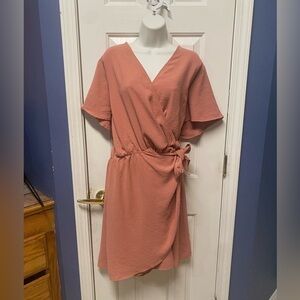 Gilli Full Size Ribbed Short Sleeve Dress 1X